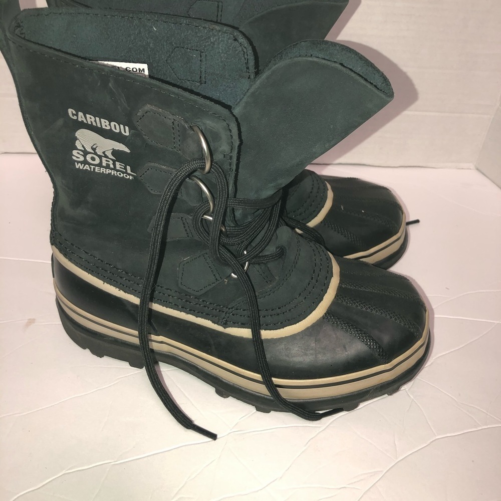 Women's sorel Caribou black winter snow boots size 6 fishing snowboard ski